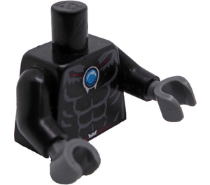 LEGO Zwart Wilhurt Torso (76382 / 88585)