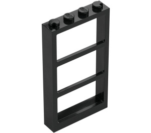 LEGO Black Window 1 x 4 x 6 Frame with Three Panes (46523 / 57894)