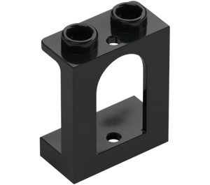 LEGO Black Window Frame 1 x 2 x 2 with Arched Opening (90195)