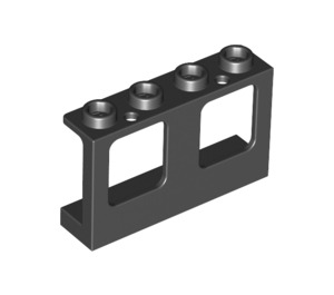 LEGO Black Window Frame 1 x 4 x 2 with Hollow Studs (61345)