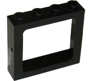 LEGO Black Window Frame 1 x 4 x 3 Recessed Studs (4033)