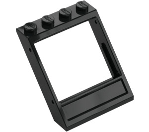 LEGO Black Window Frame 4 x 4 x 3 Roof with Bottom Panel (60806)