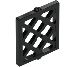 LEGO Black Window Pane 1 x 2 x 2 Lattice (3273 / 38320)