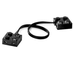 LEGO Negro Cable con 2 x 2 x 0.7 Ladrillo en each Final 12 cm (15 Espigas) (75565)