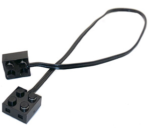 LEGO Schwarz Kabel mit 2 x 2 x 0.7 Stein auf each Ende (36 Noppen) (75652)