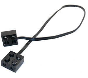 LEGO Black Wire with 2 x 2 x 0.7 Brick on each End (36 Studs) (75652)
