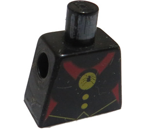 LEGO Zwart Witch Torso zonder armen met Medallion met Spin en Rood Ribbon Patroon (973)