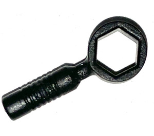 LEGO Black Wrench with Closed End 6 Rib Handle