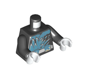 LEGO Zwart Zane Minifiguur Torso (973 / 76382)