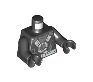 LEGO Schwarz Zane - Rund emblem Torso Minifigur Torso (973 / 76382)