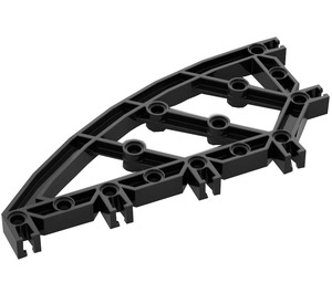 LEGO Black Znap Beam Curved 14 Holes (32216)