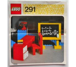 LEGO Blackboard and School Desk Set 291 Instructions