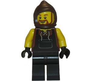 LEGO Blacksmith avec Beard et Dark Brown Farmer's Cowl Figurine