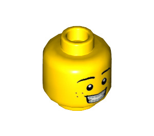 LEGO Blacktron Fan Minifigure Head (Recessed Solid Stud) (3626 / 16122)