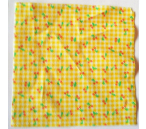 LEGO Blanket 22 x 12 with Yellow Check Stripes and Cherries (22817)