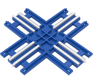 LEGO Blue 12V Train Track - Crossing