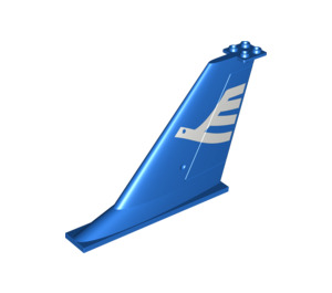 LEGO Blue Aircraft Tail 2 x 12 x 8 with Rudder with White Bird (Both Sides) (12247 / 55174)