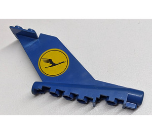 LEGO Blauw Vliegtuigstaart met Lufthansa logo Sticker