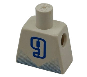 LEGO Blu e Bianco Giocatore di calcio con "9" Busti senza braccia (973 / 3814)