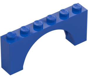 LEGO Blau Bogen 1 x 6 x 2 Mittlere Dicke oben (15254)