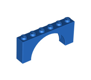 LEGO Blue Arch 1 x 6 x 2 Medium Thickness Top (15254)