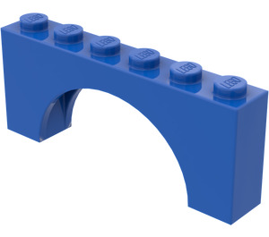 LEGO Blue Arch 1 x 6 x 2 Thick Top and Reinforced Underside (3307)