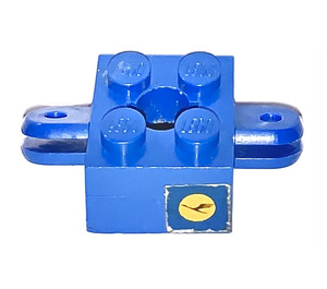 LEGO Blue Arm Brick 2 x 2 Arm Holder with Hole and 2 Arms with Lufthansa Emblem Sticker