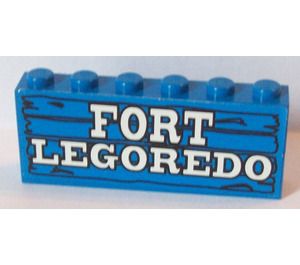 LEGO Blu Assembly of bricks with FORT LEGOREDO decoration (for sets 6769 and 6762)