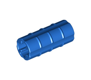 LEGO Blue Axle Connector (Ridged with 'x' Hole) (6538)