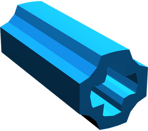 LEGO Blau Achse Verbinder (Glatt mit 'x' Loch) (59443)