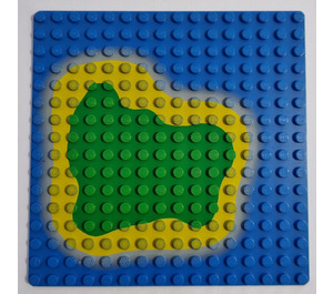 LEGO Bleu Plaque de Base 16 x 16 avec Island et Water (6098)