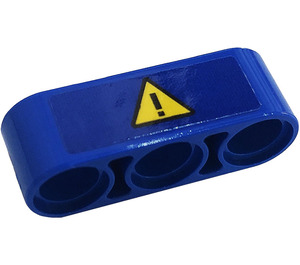 LEGO Blue Beam 3 with Exclamation Mark in Danger Sign Sticker (32523)