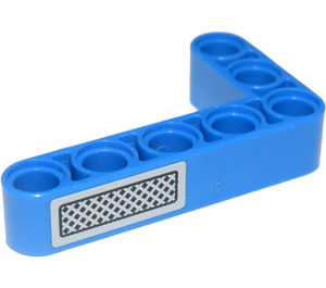 LEGO Blue Beam 3 x 5 Bent 90 degrees, 3 and 5 Holes with Black Grille Sticker (32526)