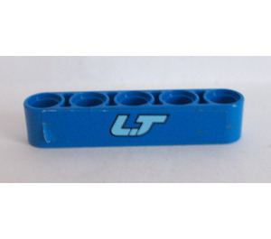 LEGO Blauw Balk 5 met 'LT' Sticker (32316)