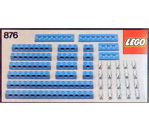 LEGO Blauw Beams met Connector Pegs 876
