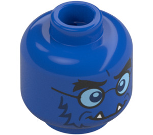 LEGO Blue Beast Minifigure Head (Recessed Solid Stud) (3274 / 104137)