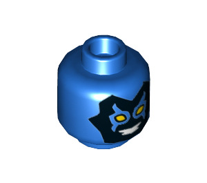 LEGO Blue Beetle Minifigure Head (Recessed Solid Stud) (3626 / 26777)