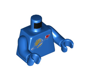 LEGO Azul Benny Minifigura Torso (973 / 76382)