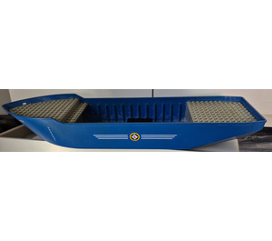 LEGO Blue Boat 52 x 12 x 6 with Cargo Carrier Sticker