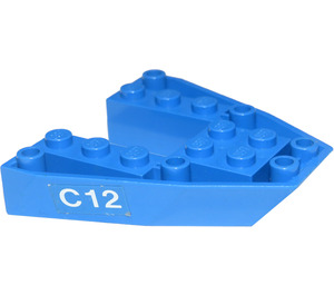 LEGO Blue Boat Base 6 x 6 with 'C12' (Both Sides) Sticker (2626)