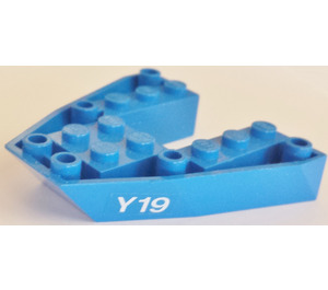 LEGO Blau Boot Basis 6 x 6 mit 'Y19' Aufkleber (2626)