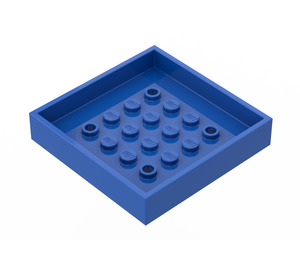 LEGO Blau Box 6 x 6 Unterseite