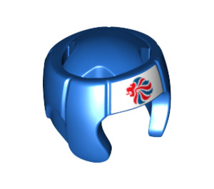 LEGO Azul Boxing Casco con Team GB logo (12541 / 96204)