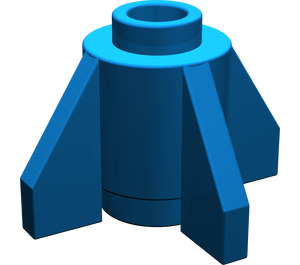 LEGO Blauw Steen 1 x 1 Ronde met Fins (4588 / 52394)