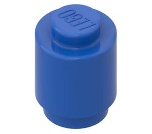 LEGO Blue Brick 1 x 1 Round with Solid Stud