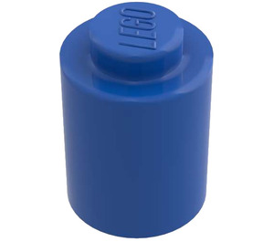 LEGO Blue Brick 1 x 1 Round with Solid Stud without Bottom Lip