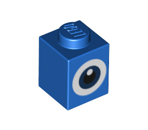 LEGO Blauw Steen 1 x 1 met Eye (3005 / 95020)