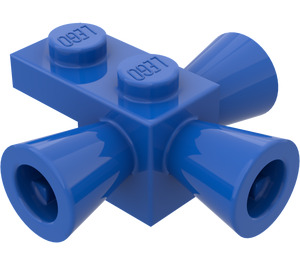 LEGO Blue Brick 1 x 1 with Positioning Rockets (3963)
