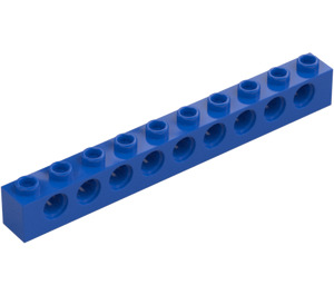 LEGO Blue Brick 1 x 10 with Holes (2730)