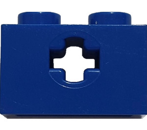 LEGO Bleu Brique 1 x 2 avec Essieu Trou (ouverture '+' et support de goujon inférieur) (32064)